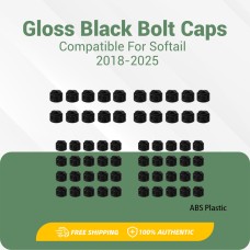 Gloss Black ABS Engine Bolt Caps Cover For Harley Softail Low Rider Street Bob 2018-2025