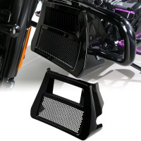 Gloss Black Chin Spoiler Fairing Radiator Cover For Harley Touring Street Road Glide 2024-2025