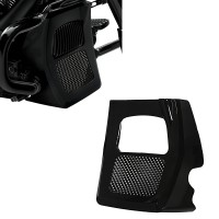 Gloss Black Chin Spoiler Fairing Radiator Cover For Harley FLHX FLTR 17-23