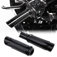 All Black Hand Grips Compatible For Harley Touring 2024 2025 Street Glide 117 121