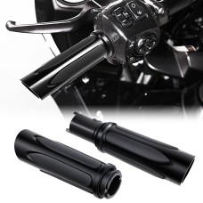 All Black Hand Grips Compatible For Harley Touring 2024 2025 Street Glide 117 121