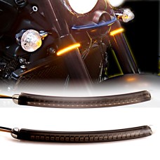 LED 52mm-58mm Fork Turn Signal Light Smoked Lens For Hammer&Kingpin&Motorcycle VTX