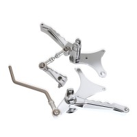 Chrome Mid Mount Raised Control Lever Linkage Kits For Harley Sportster XL 2014-2024