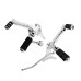 Chrome Mid Mount Raised Control With Footpeg Kits For Harley Sportster XL 14-24