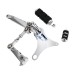 Chrome Mid Mount Raised Control With Footpeg Kits For Harley Sportster XL 14-24